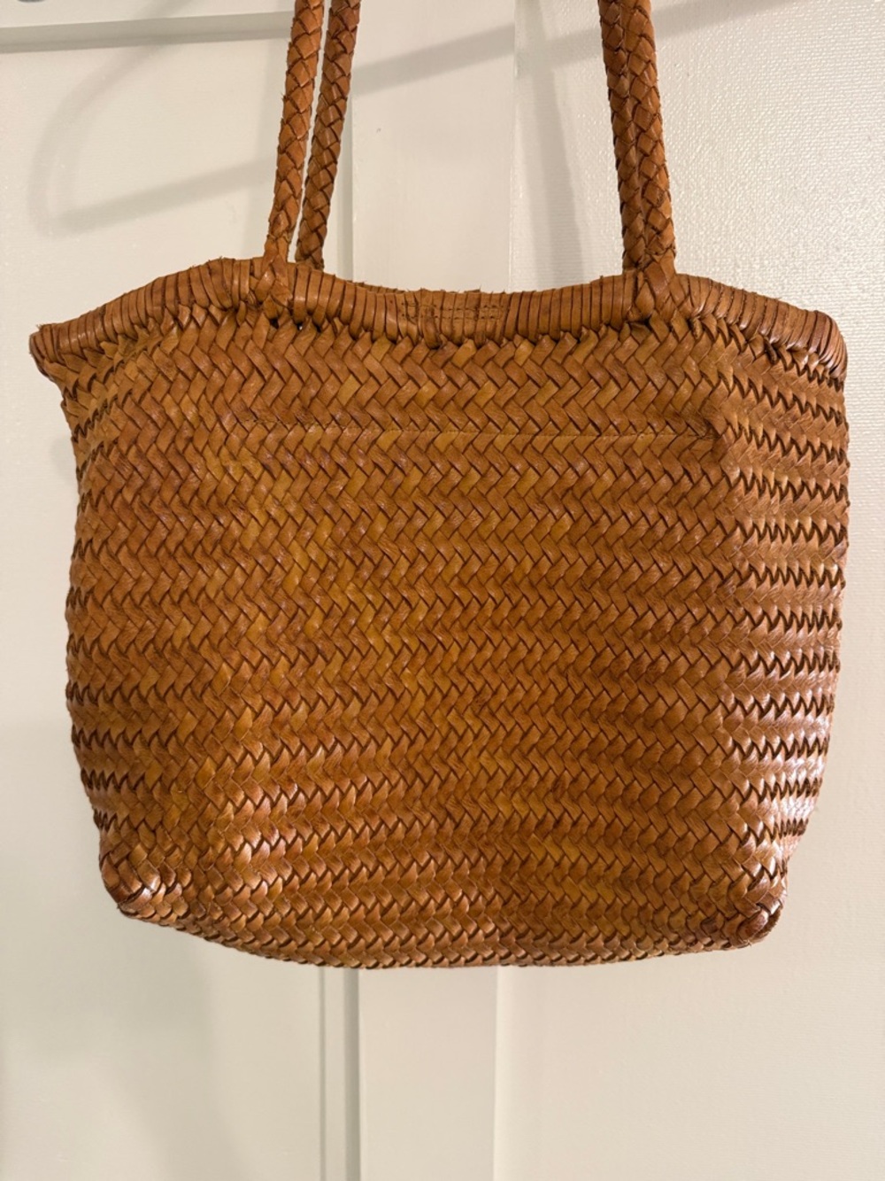 Vilenca Holland Woven leather Tote Bag in Brown - Picture 2 of 5